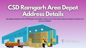 CSD Ramgarh Area Depot Address Details PDF