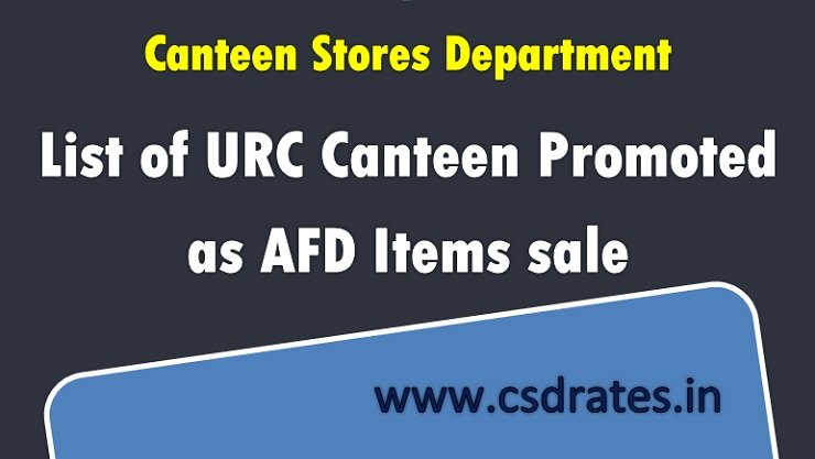 List of URC Canteen Promoted as AFD Items sale