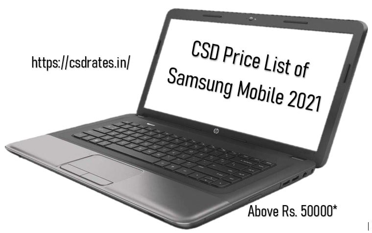 CSD Price List of HP Laptop 2021 (Above Rs. 50,000)