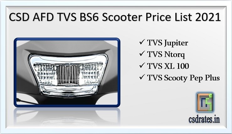 CSD TVS Scooty Price list 2021