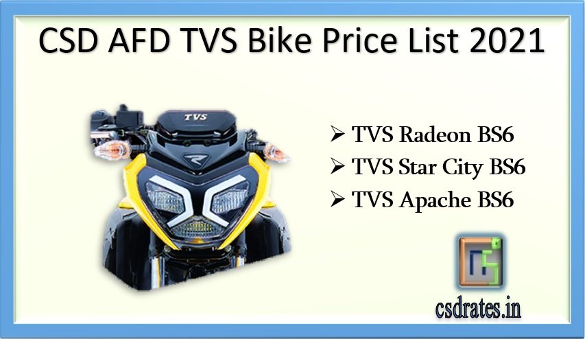 TVS CSD Price list 2021