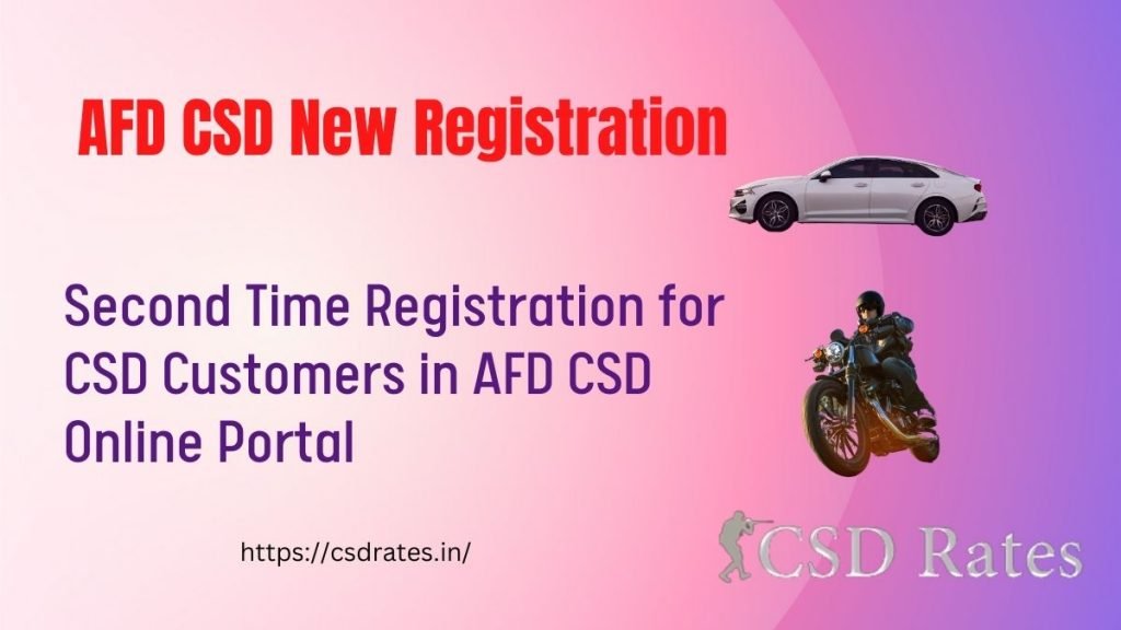 Second Time Registration for CSD Customers in AFD CSD Online Portal