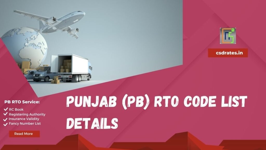 Punjab RTO Code List PDF Download 2023
