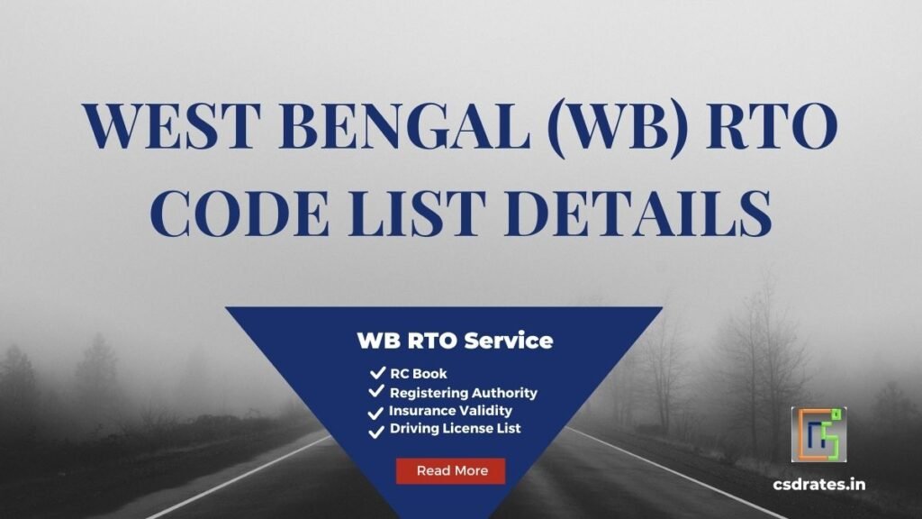 West Bengal RTO Code List PDF Download 2023