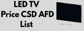 CSD AFD LED TV Online Portal Price List 2026