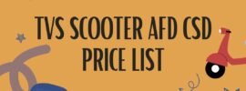 TVS Scooter Price List of AFD CSD Online Portal 2026